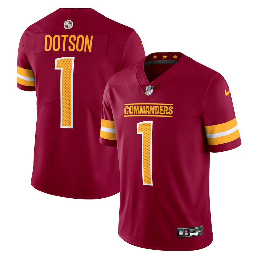 Men Washington Commanders #1 Jahan Dotson Nike Burgundy Vapor Untouchable Limited NFL Jersey